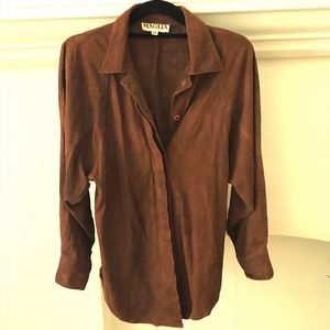 Vintage brown suede shirt